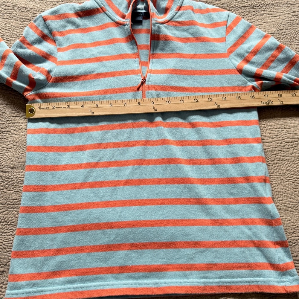 Boden Rugby‎ Striped Pullover Quarter Zip Long Sleeve Top Women Light Casual S - Picture 6 of 7